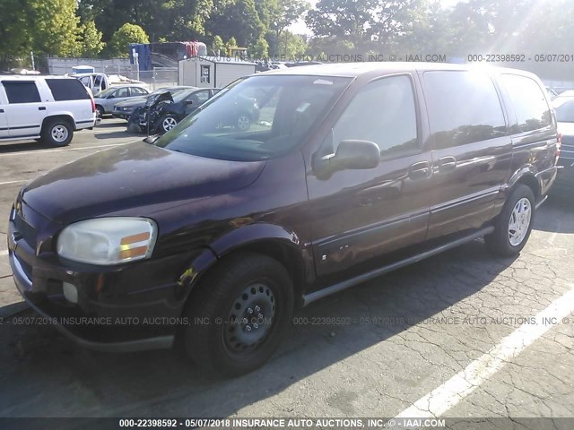 1GNDV23L66D170036 - 2006 CHEVROLET UPLANDER LS BURGUNDY photo 2
