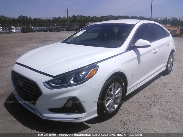 5NPE24AA9JH670245 - 2018 HYUNDAI SONATA ECO WHITE photo 2