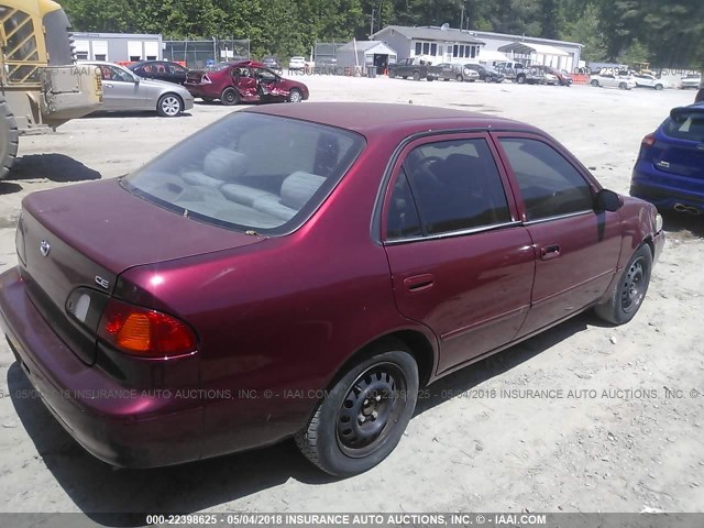1NXBR12E4XZ144792 - 1999 TOYOTA COROLLA VE/CE/LE 红色 照片 4