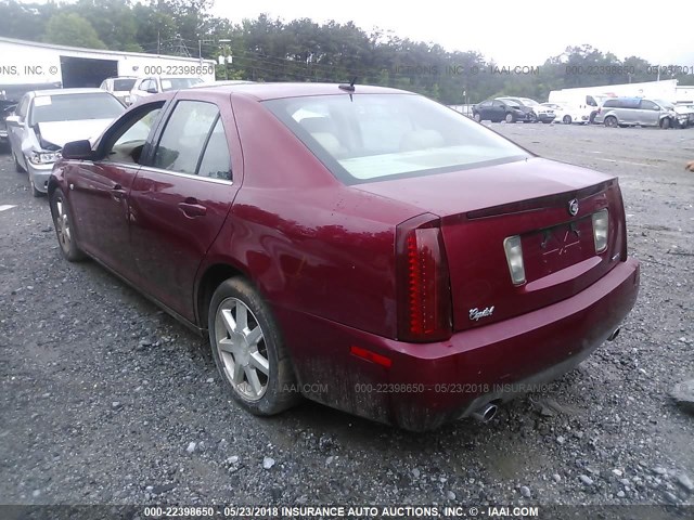 1G6DW677050168415 - 2005 CADILLAC STS RED photo 3