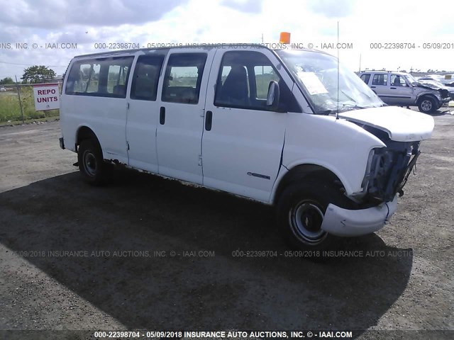 1GAHG39R7Y1233583 - 2000 CHEVROLET EXPRESS G3500  WHITE photo 1