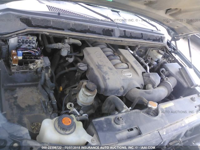 1N6AA07A25N525584 - 2005 NISSAN TITAN XE/SE/LE GRAY photo 10