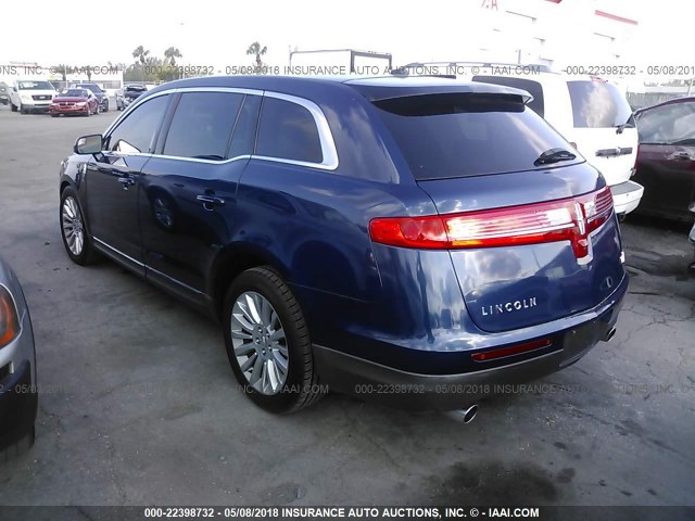 2LMHJ5FRXCBL51665 - 2012 LINCOLN MKT BLUE photo 3