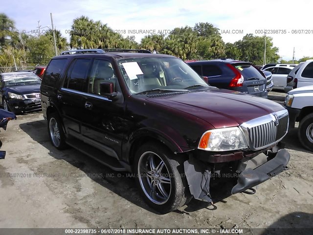 5LMFU28R73LJ44296 - 2003 LINCOLN NAVIGATOR მუქწითელი ფოტო 1