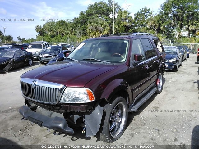 5LMFU28R73LJ44296 - 2003 LINCOLN NAVIGATOR მუქწითელი ფოტო 2
