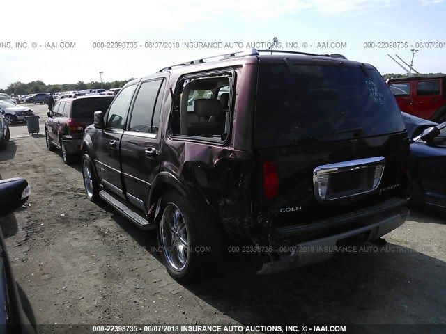 5LMFU28R73LJ44296 - 2003 LINCOLN NAVIGATOR მუქწითელი ფოტო 3