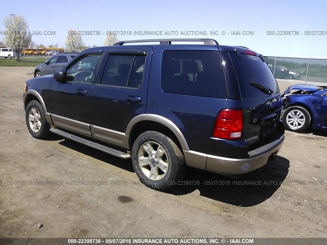 1FMDU74K83UB87524 - 2003 FORD EXPLORER EDDIE BAUER BLUE photo 3