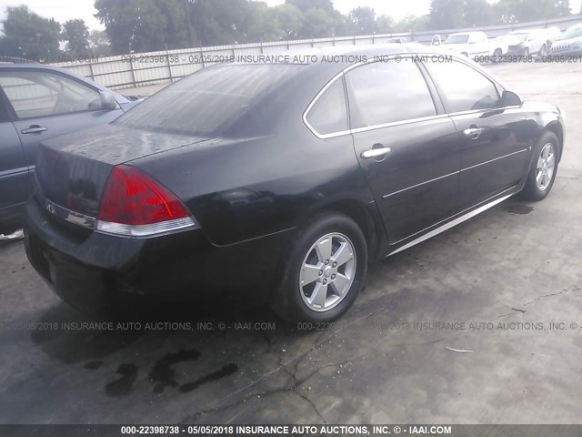 2G1WG5EK4B1134412 - 2011 CHEVROLET IMPALA LT BLACK photo 4