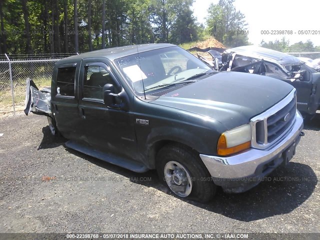 1FTNW21F51ED90875 - 2001 FORD F250 SUPER DUTY GREEN photo 1