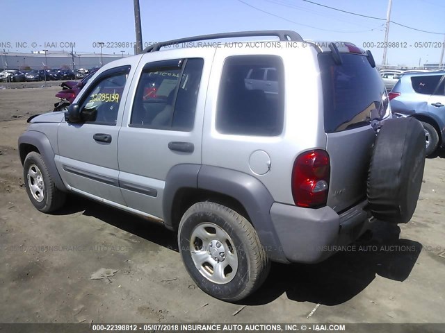 1J4GL48K24W235886 - 2004 JEEP LIBERTY SPORT GRAY photo 3