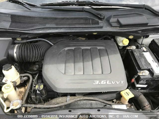 2C4RDGCG9CR364781 - 2012 DODGE CARAVAN SXT WHITE photo 10