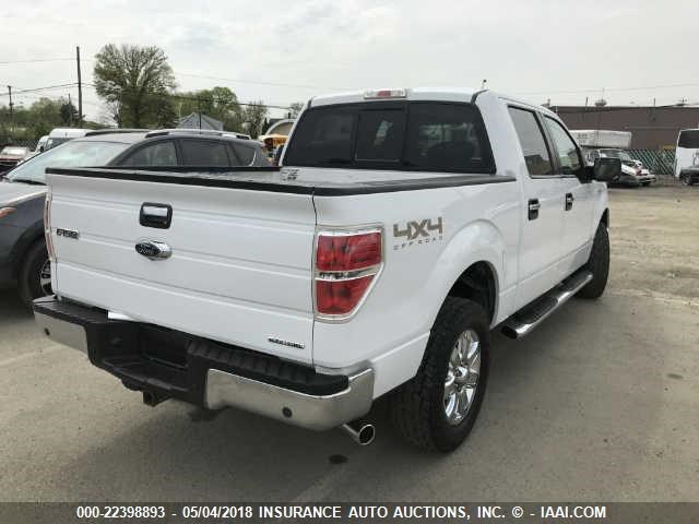 1FTFW1EF0EFB43532 - 2014 FORD F150 SUPERCREW WHITE photo 4