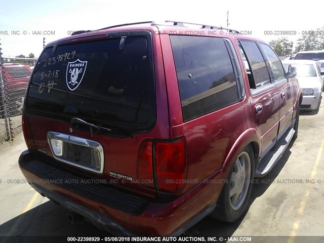 5LMFU28R21LJ32893 - 2001 LINCOLN NAVIGATOR 红色 照片 4
