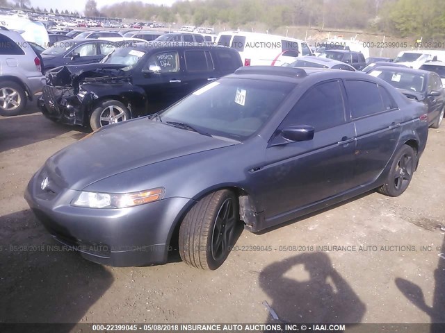 19UUA66225A074162 - 2005 ACURA TL GRAY photo 2