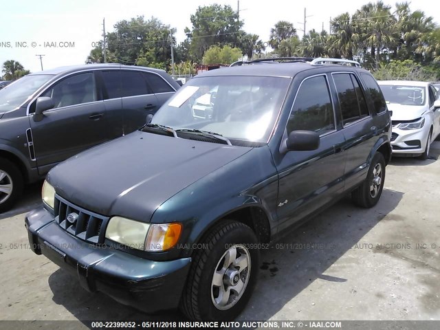 KNDJA723125150450 - 2002 KIA SPORTAGE GRAY photo 2