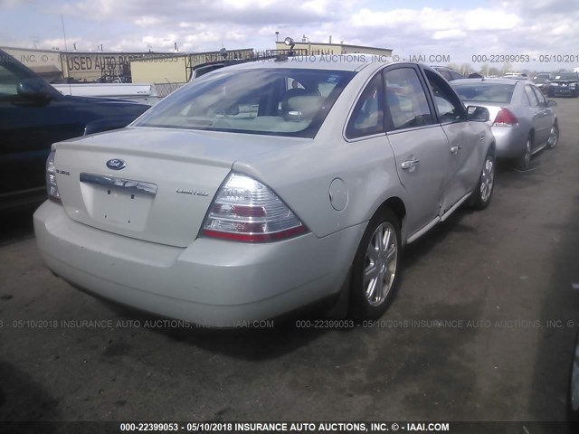 1FAHP25W38G119192 - 2008 FORD TAURUS LIMITED BEIGE photo 4