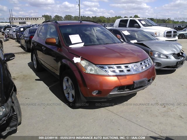 JN8AZ08W54W342067 - 2004 NISSAN MURANO SL/SE ORANGE photo 1