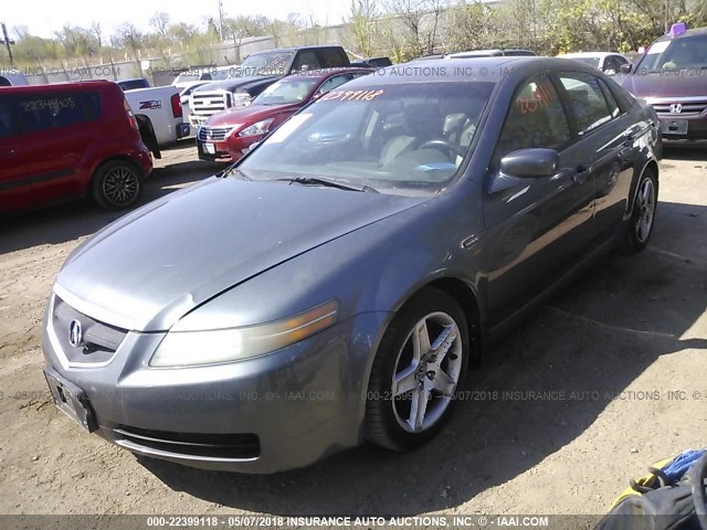 19UUA66264A013010 - 2004 ACURA TL GRAY photo 2