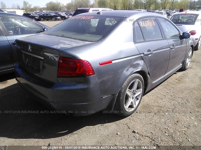 19UUA66264A013010 - 2004 ACURA TL GRAY photo 4