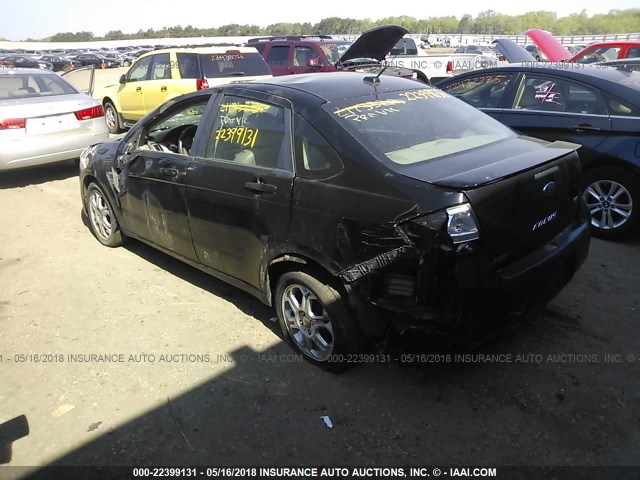 1FAHP35N38W181534 - 2008 FORD FOCUS SE/SEL/SES BLACK photo 3