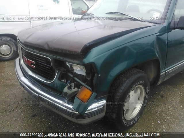 1GTEC14WXTZ511216 - 1996 GMC SIERRA C1500 GREEN photo 6