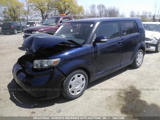JTLKE50E181007813 - 2008 TOYOTA SCION XB BLUE photo 2