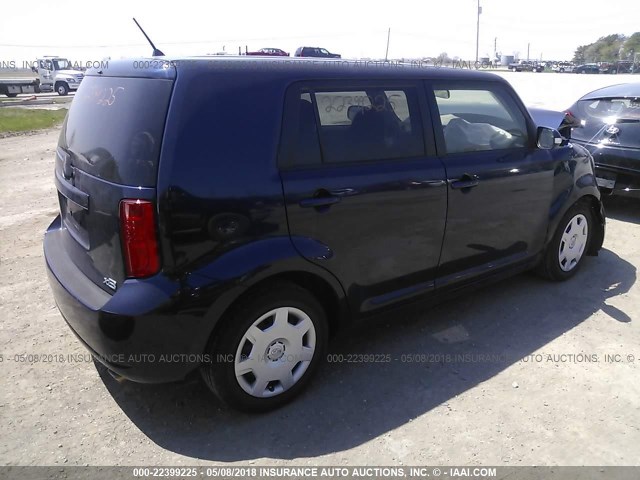JTLKE50E181007813 - 2008 TOYOTA SCION XB BLUE photo 4