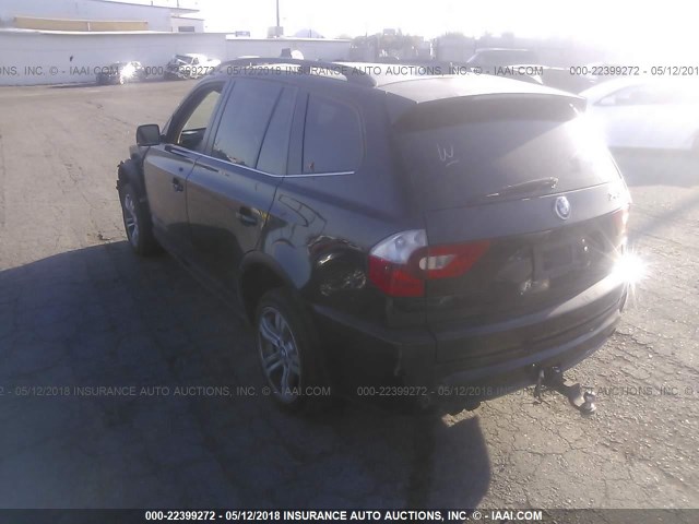 WBXPA934X6WG75736 - 2006 BMW X3 3.0I BLACK photo 3