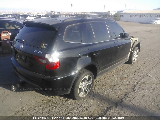 WBXPA934X6WG75736 - 2006 BMW X3 3.0I BLACK photo 4