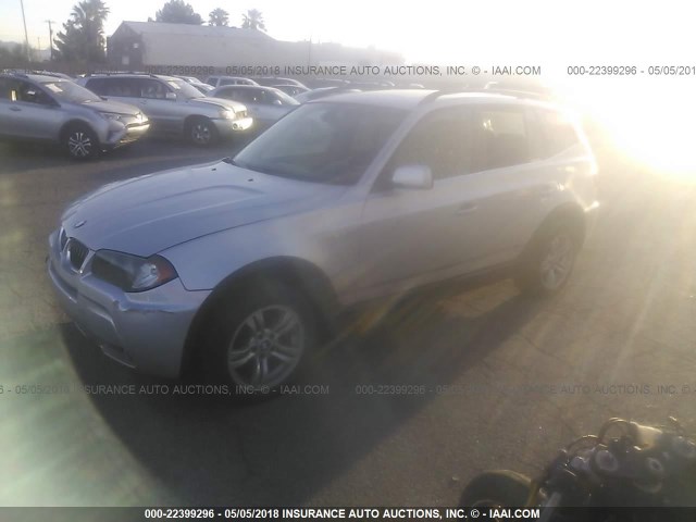 WBXPA934X6WD30867 - 2006 BMW X3 3.0I SILVER photo 2