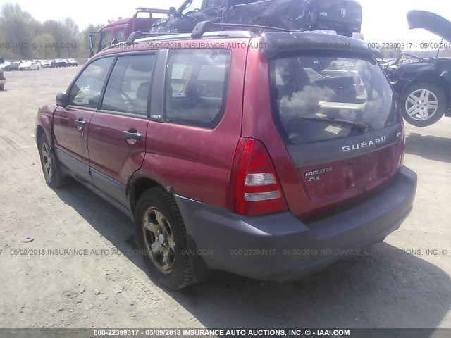 JF1SG63643H711896 - 2003 SUBARU FORESTER 2.5X RED photo 3