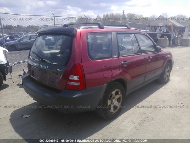 JF1SG63643H711896 - 2003 SUBARU FORESTER 2.5X RED photo 4