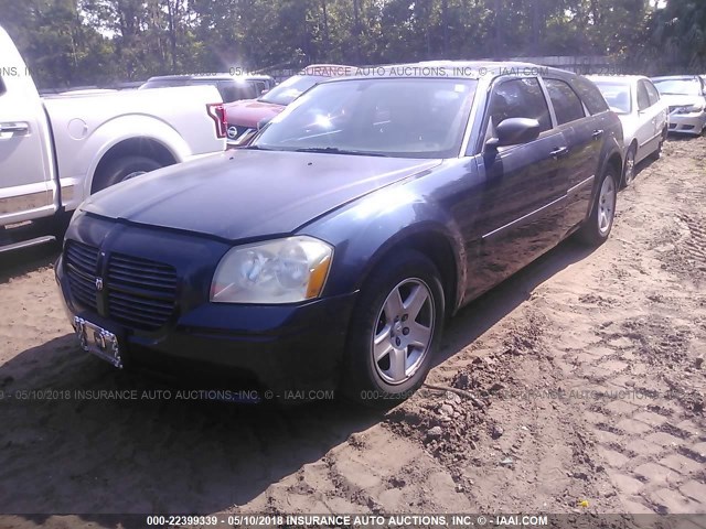 2D4FV48T65H162903 - 2005 DODGE MAGNUM SE BLUE photo 2