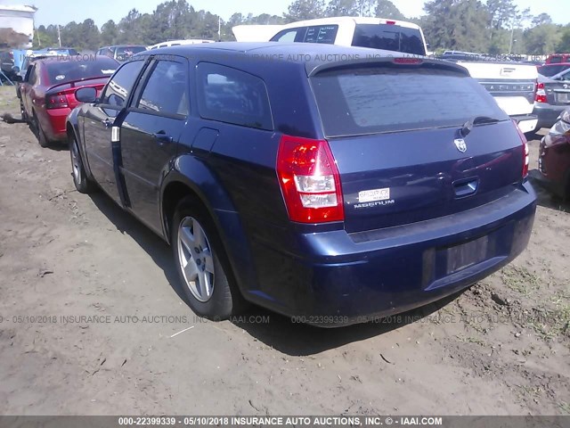 2D4FV48T65H162903 - 2005 DODGE MAGNUM SE BLUE photo 3