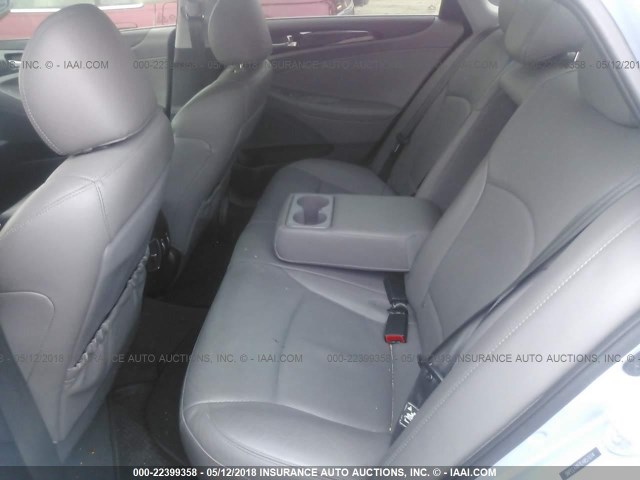 5NPEC4AB7EH857074 - 2014 HYUNDAI SONATA SE/LIMITED Light Blue photo 8