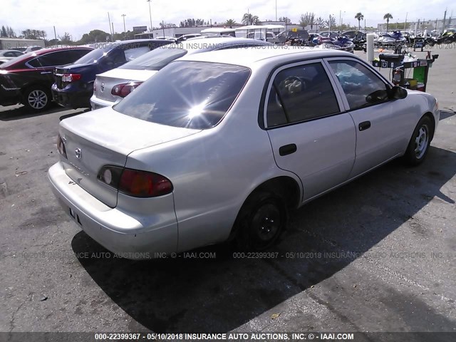 1NXBR12EX2Z603252 - 2002 TOYOTA COROLLA CE/LE/S SILVER photo 4