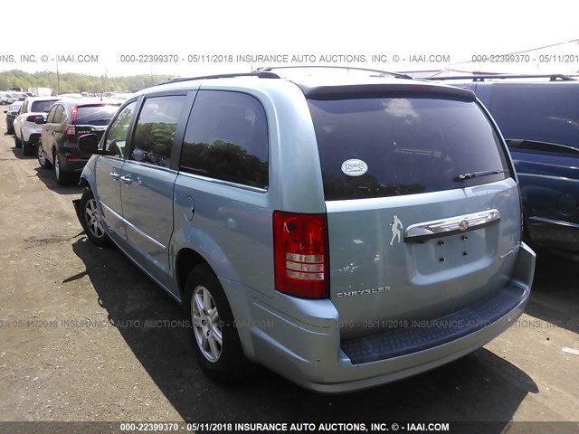2A4RR5D19AR322859 - 2010 CHRYSLER TOWN & COUNTRY TOURING Light Blue photo 3