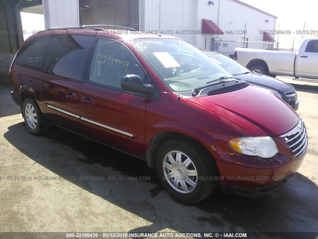 2A8GP54L57R274718 - 2007 CHRYSLER TOWN & COUNTRY TOURING RED photo 1