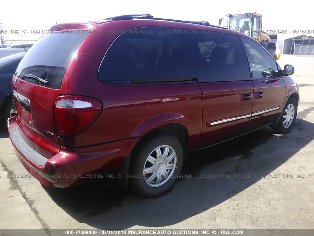 2A8GP54L57R274718 - 2007 CHRYSLER TOWN & COUNTRY TOURING RED photo 4