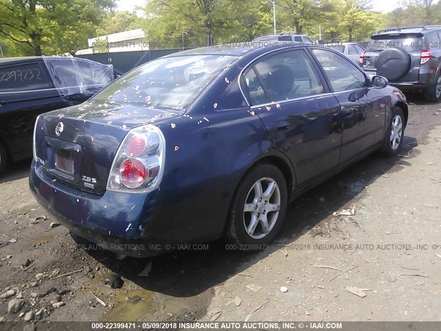 1N4AL11D86N337830 - 2006 NISSAN ALTIMA S/SL BLUE photo 4