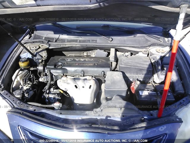 4T1BE46K67U063239 - 2007 TOYOTA CAMRY NEW GENERAT CE/LE/XLE/SE BLUE photo 10