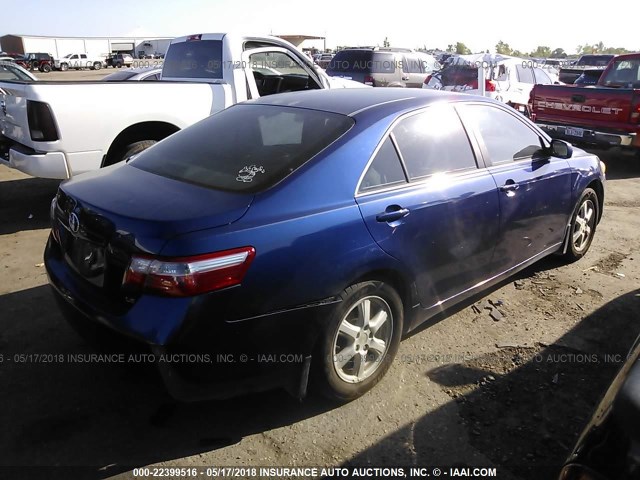 4T1BE46K67U063239 - 2007 TOYOTA CAMRY NEW GENERAT CE/LE/XLE/SE BLUE photo 4