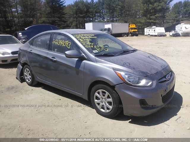 KMHCT4AE5EU728740 - 2014 HYUNDAI ACCENT GLS/GS GRAY photo 1