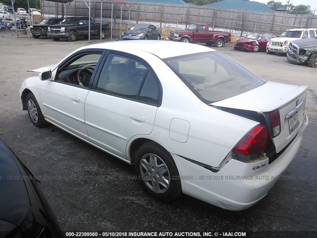 JHMES96633S022548 - 2003 HONDA CIVIC HYBRID WHITE photo 3