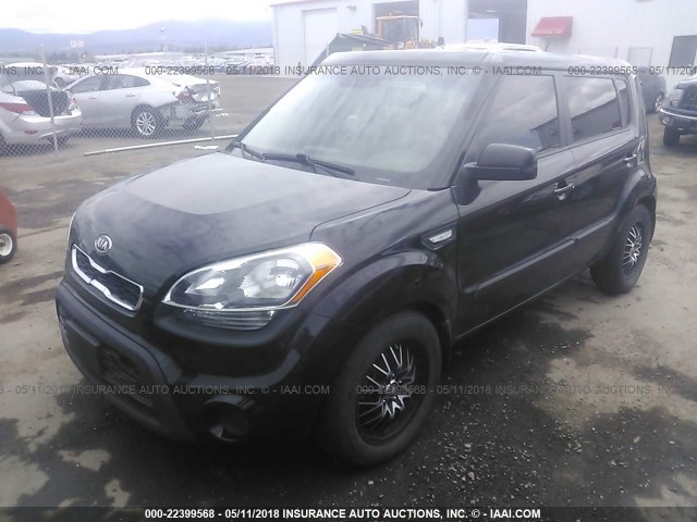 KNDJT2A5XC7449487 - 2012 KIA SOUL BLACK photo 2