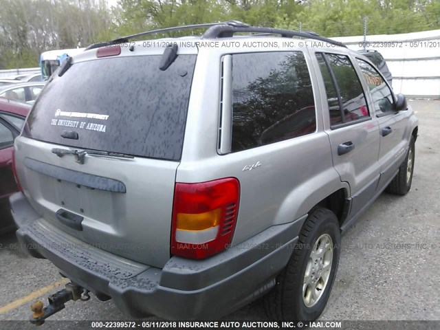 1J4GW48S81C683473 - 2001 JEEP GRAND CHEROKEE LAREDO Pewter photo 4