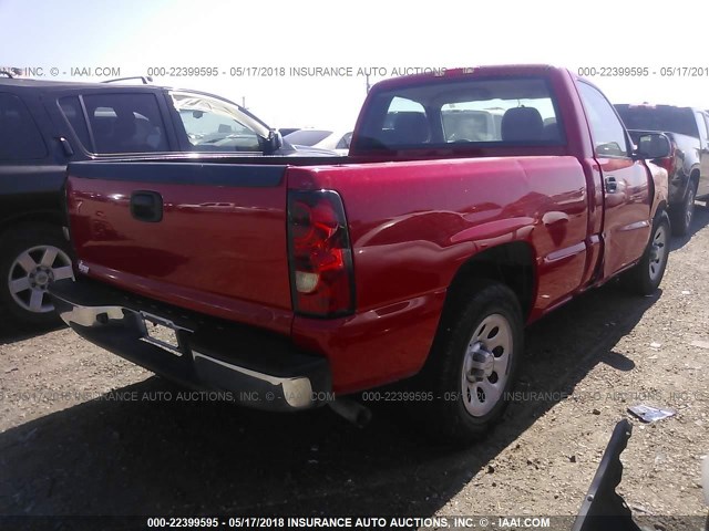 3GCEC14X17G245972 - 2007 CHEVROLET SILVERADO C1500 CLASSIC RED photo 4