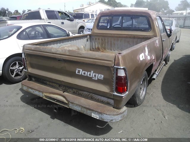 D14AB4S138340 - 1974 DODGE D100  BROWN photo 4