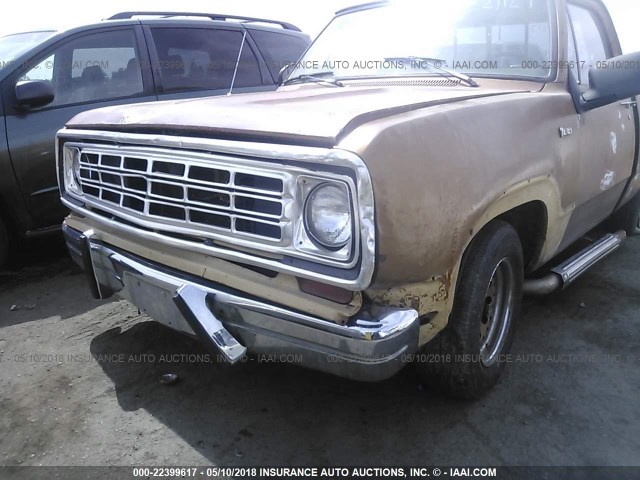 D14AB4S138340 - 1974 DODGE D100  BROWN photo 6