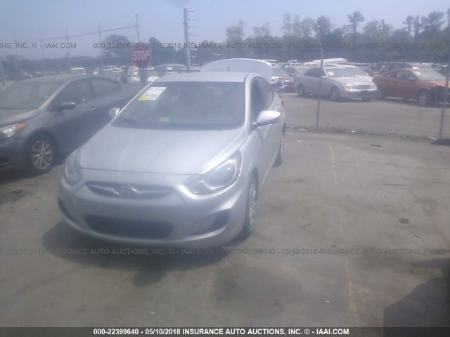 KMHCT4AE1DU347370 - 2013 HYUNDAI ACCENT GLS/GS SILVER photo 2